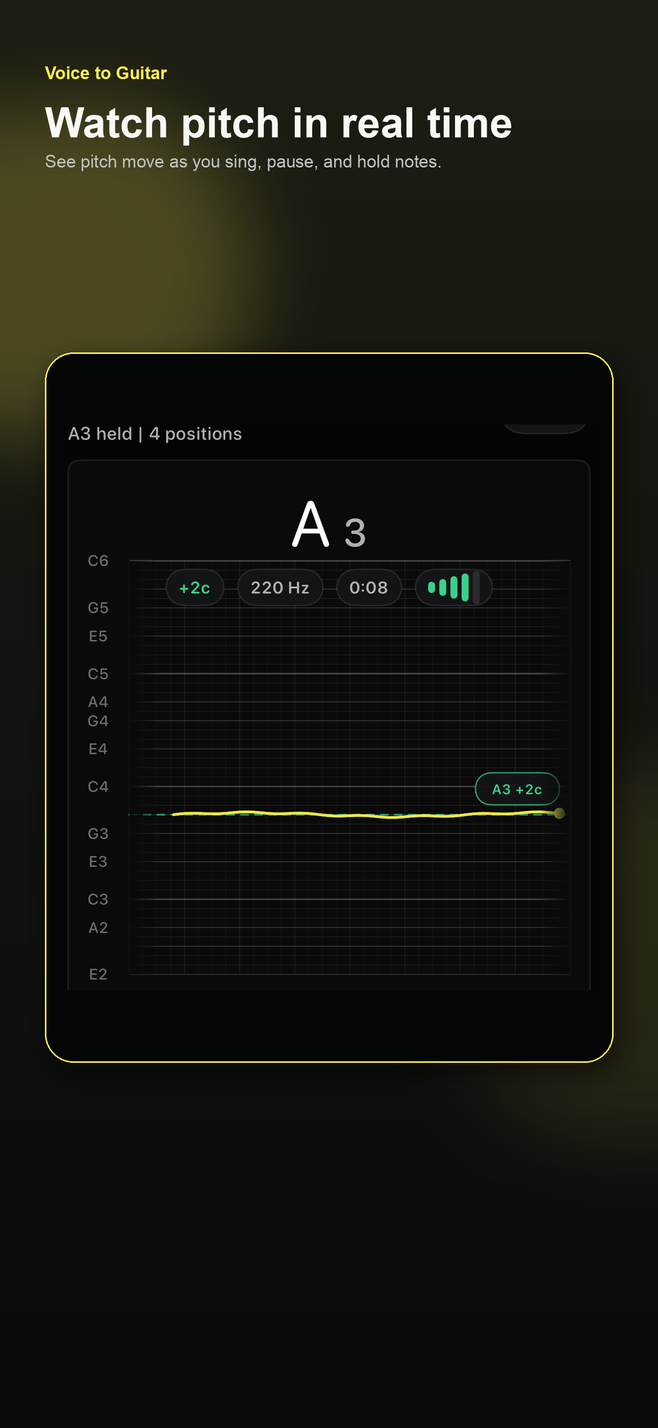 Live pitch monitor screenshot