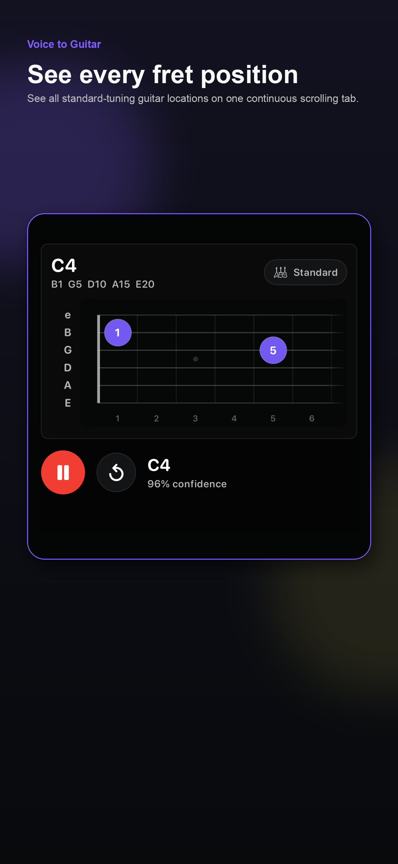 Guitar tab positions screenshot